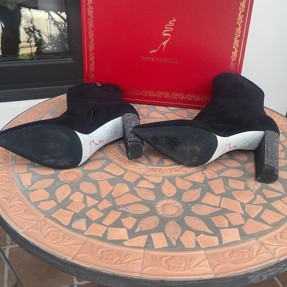 Rene Caovilla boots with glitter hills. Like new - Picture 3 of 7